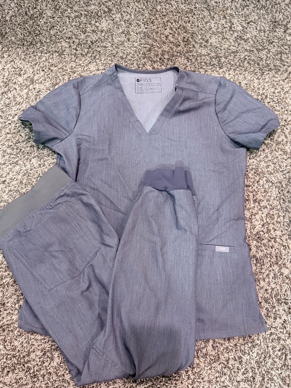 Figs Gray Scrub Set